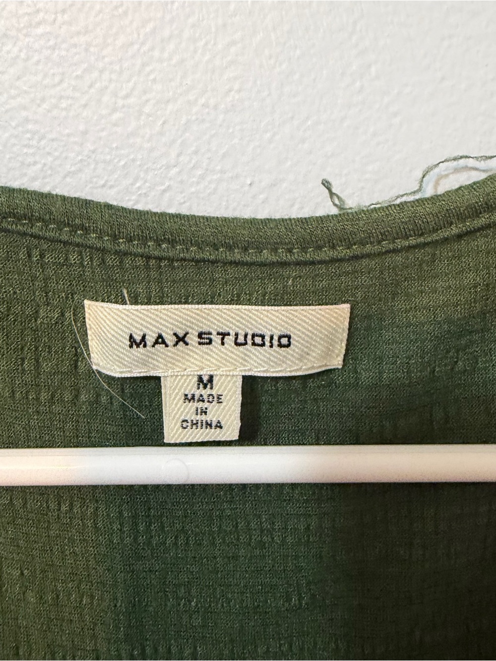 Max Studio Olive Green Ruffle-Shoulder Midi Dress - Picture 2 of 3